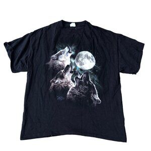 Vintage 2007 The Mountain Wolf Pack Graphic T Shirt Black Large